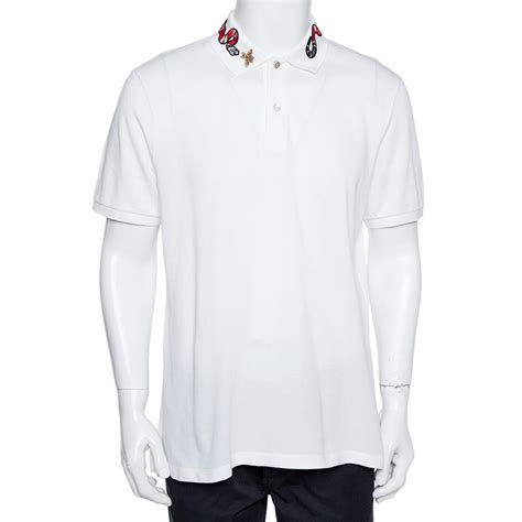 witte polo gucci|gucci polo snake collar.